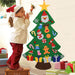 Filz-Weihnachtsbaum für Kinder mit Klett-Figuren – Schlaufe, faltbar | Weihnachtsspielzeug