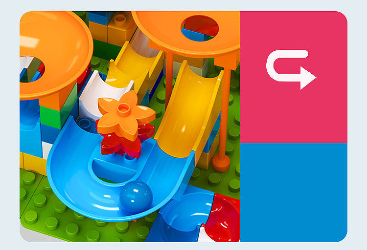 Murmeln-Bahn Bausatz – MarblePlay 172-teilig, Bunt, Lernspielzeug, Kompatibel, 2+ Jahre