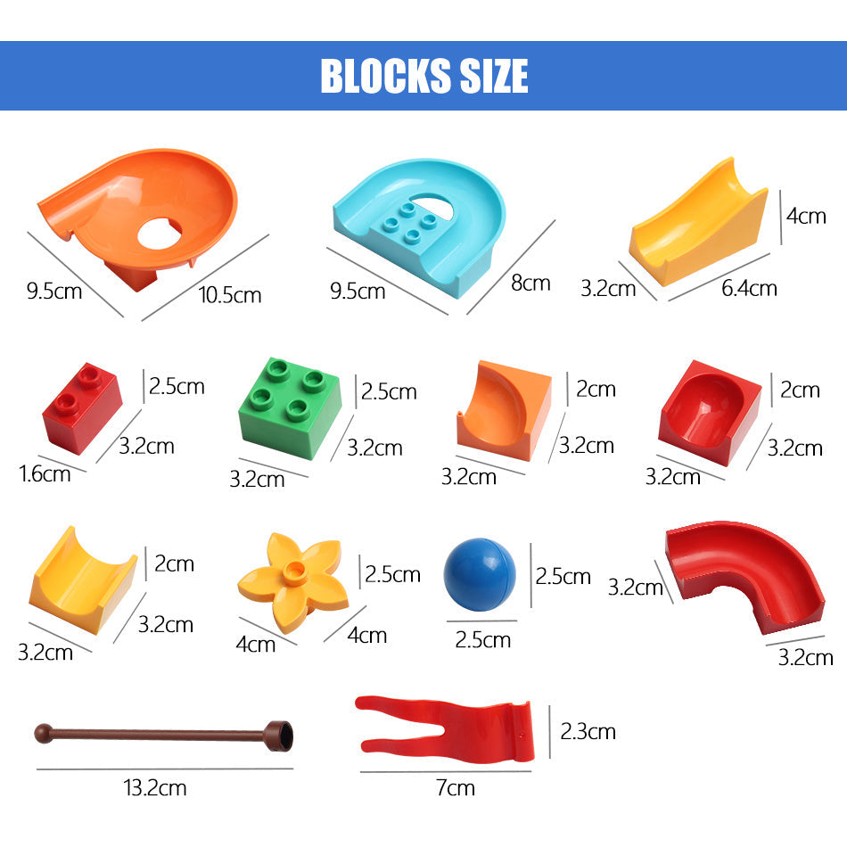 Murmeln-Bahn Bausatz – MarblePlay 172-teilig, Bunt, Lernspielzeug, Kompatibel, 2+ Jahre