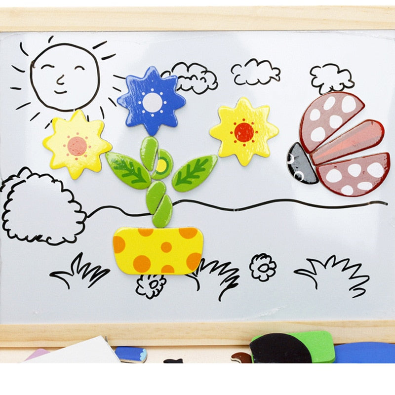 Magnetisches Zeichenbrett für Kinder – Kreatives Spielbrett mit Formen