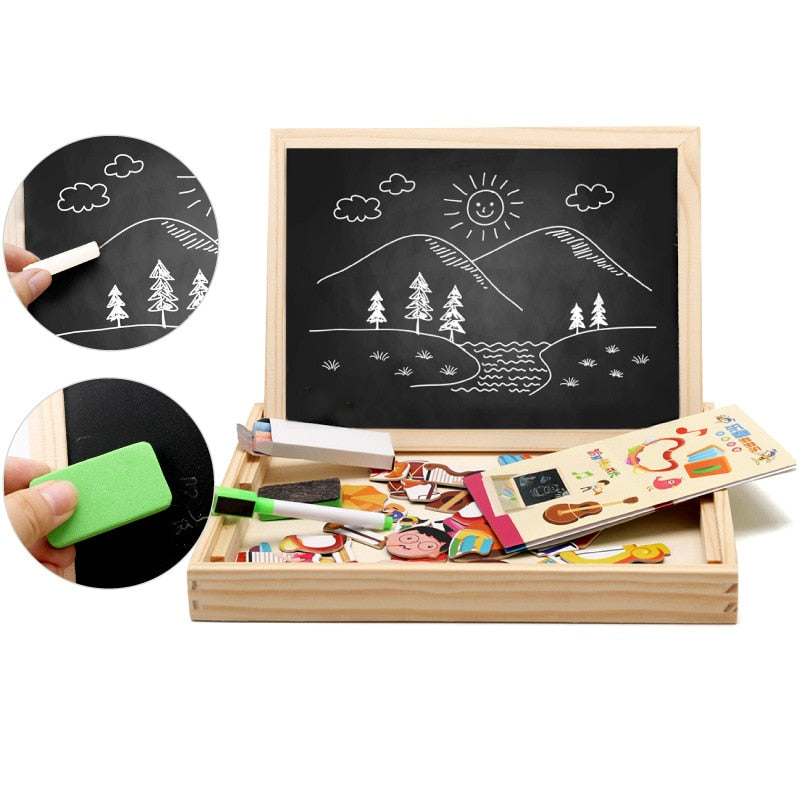 Magnetisches Zeichenbrett für Kinder – Kreatives Spielbrett mit Formen