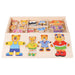 Holz-Anziehpuzzle Bär mit 100 Outfits – Buchenholz, Aufbewahrungsbox, ab 2 Jahren | Steckpuzzle