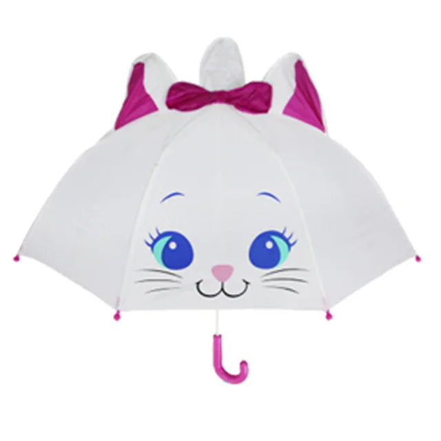 Kinderparaplu met Cartoons – Wit/Zwart/Roze/Geel/Blauw/Rood, Vrolijk, Lichtgewicht, Waterdicht en Veilig-More For Mini