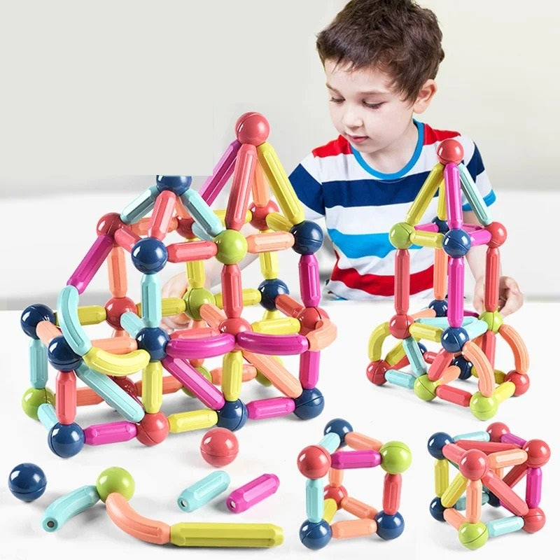 Magnetisches Bauset für Kinder | Sicheres & Lehrreiches Spielzeug 3–12 Jahre | Kreatives STEM-Spiel