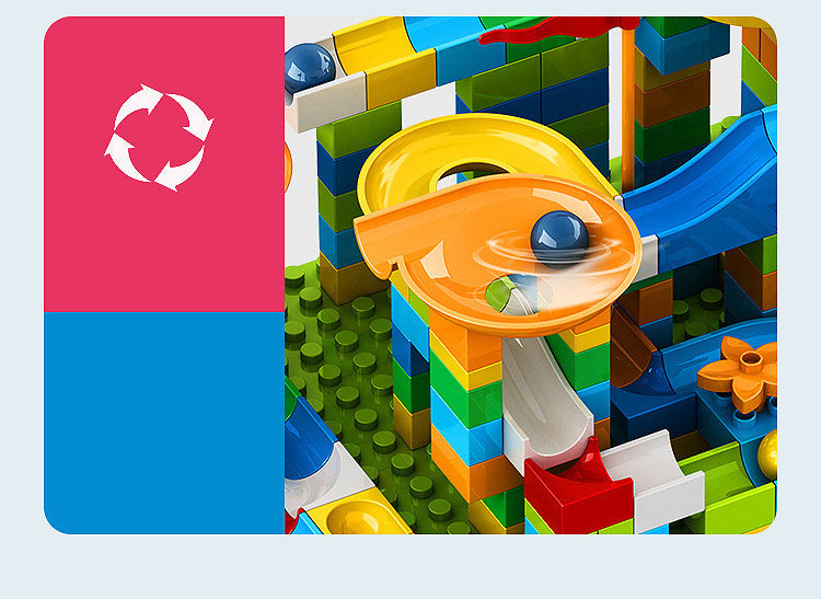 Murmeln-Bahn Bausatz – MarblePlay 172-teilig, Bunt, Lernspielzeug, Kompatibel, 2+ Jahre