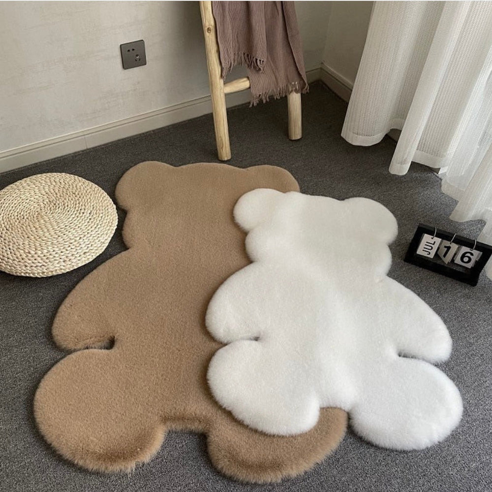 Teddybär Teppich für Babys | Weicher & Sicherer Spielteppich 60x80 oder 75x105 cm