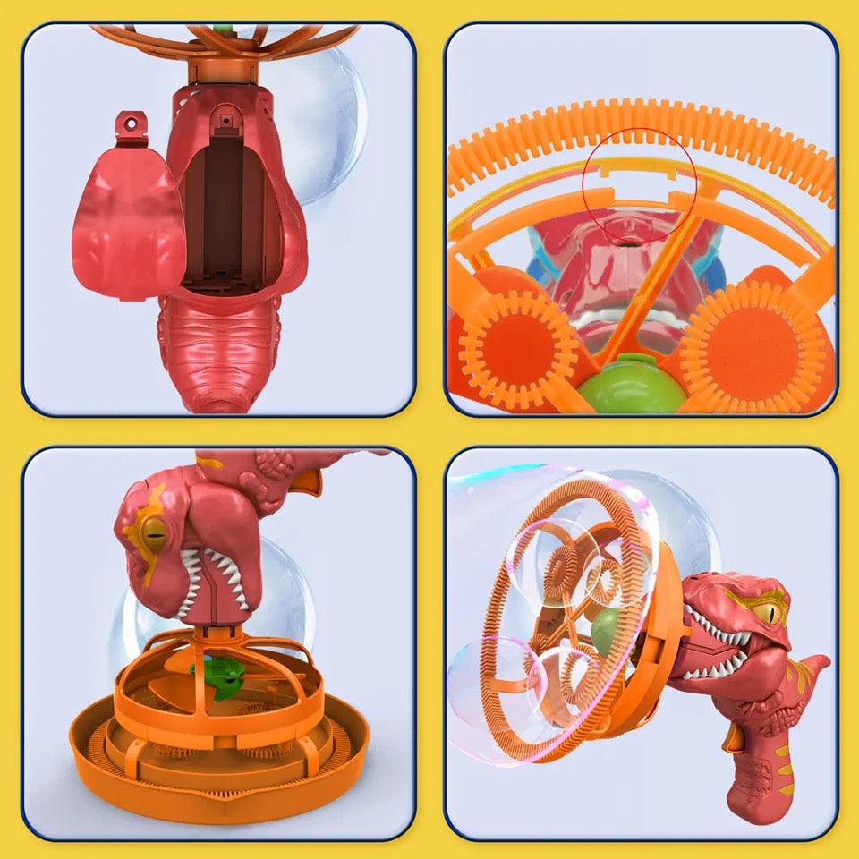Dino Seifenblasenmaschine für Kinder – Automatische Bubble-Maschine für Draußen ab 3 Jahren