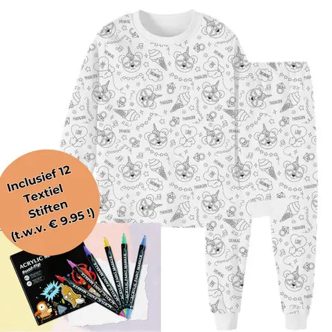 Kreatives Pyjama Malset für Kinder – Gestalte & Personalisiere dein eigenes Schlafoutfit!