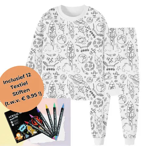 Kreatives Pyjama Malset für Kinder – Gestalte & Personalisiere dein eigenes Schlafoutfit!