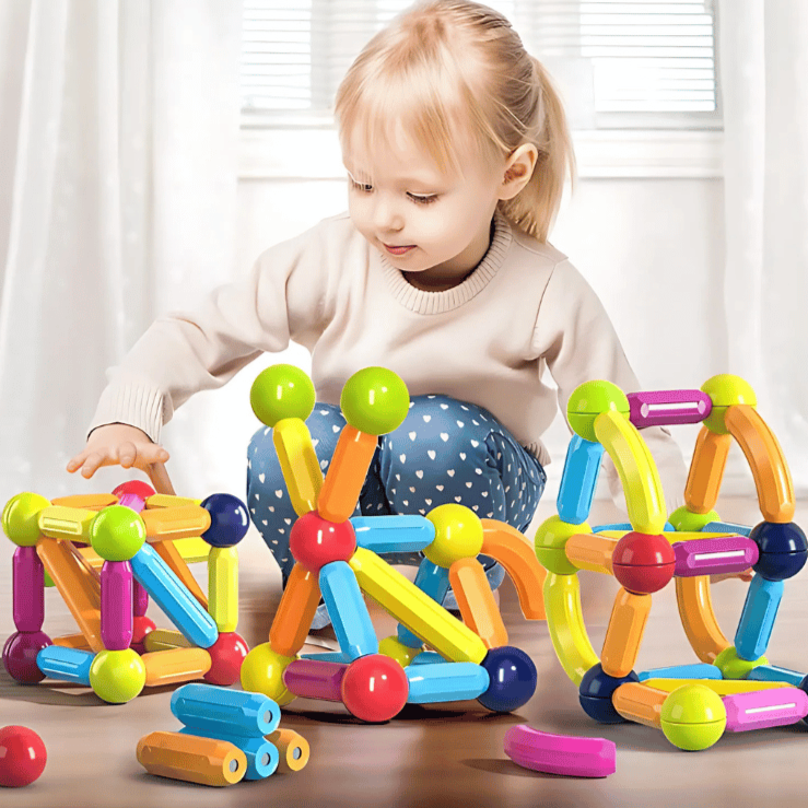 Magnetisches Bauset für Kinder | Sicheres & Lehrreiches Spielzeug 3–12 Jahre | Kreatives STEM-Spiel