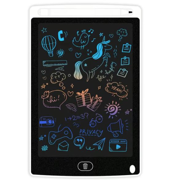 LCD Schreibtafel für Kinder – Wiederverwendbares Digitales Zeichenbrett mit Löschfunktion – Ideal zum Malen, Schreiben & Lernen