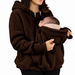 Tragejacke 2-in-1 für Mama und Baby – weiches Fleece, Kapuze, Reißverschluss | Babytrage-Hoodie