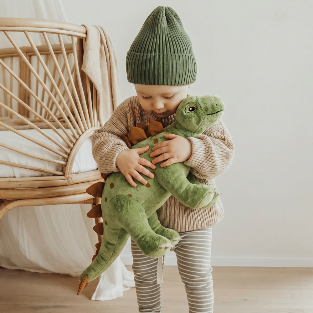 Dinosaurier-Kuscheltier aus weichem Plüsch – sechs Figuren, freundliches Gesicht | Stofftier