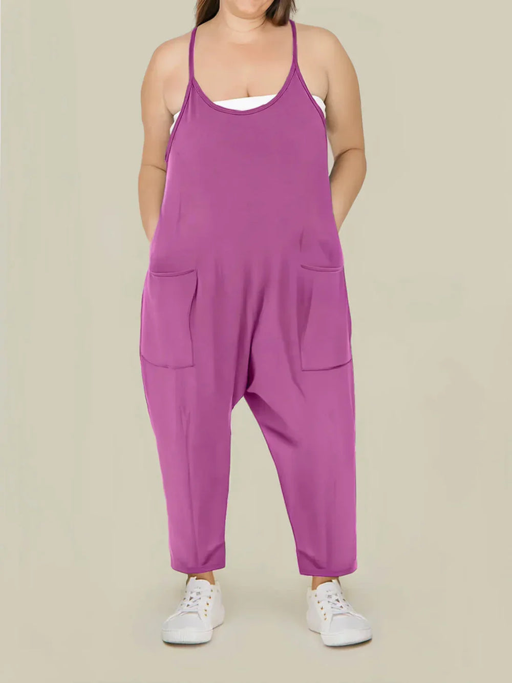 Umstandsjumpsuit mit großen Taschen – lockere Passform, weicher Baumwollmix | Schwangerschaftsmode