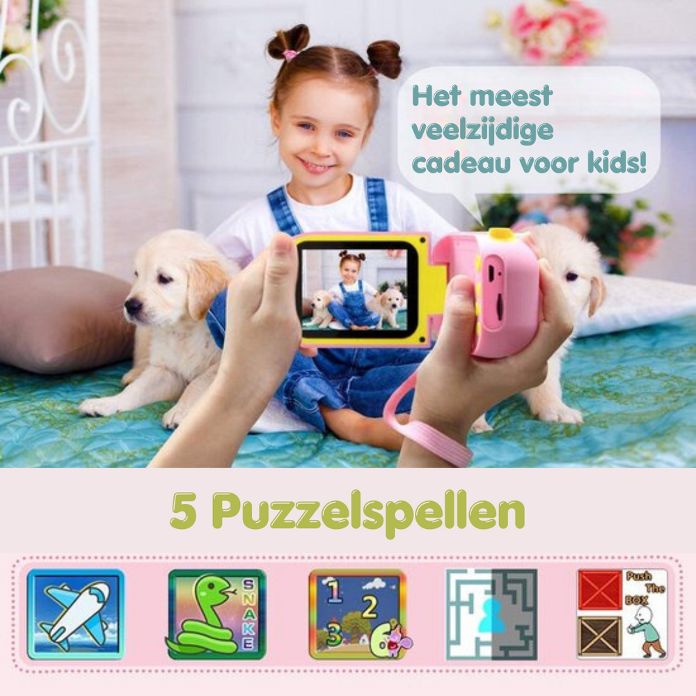 Digitalkamera für Kinder 12MP – Kreatives Spielzeug mit Filtern, Zoom & Spielen