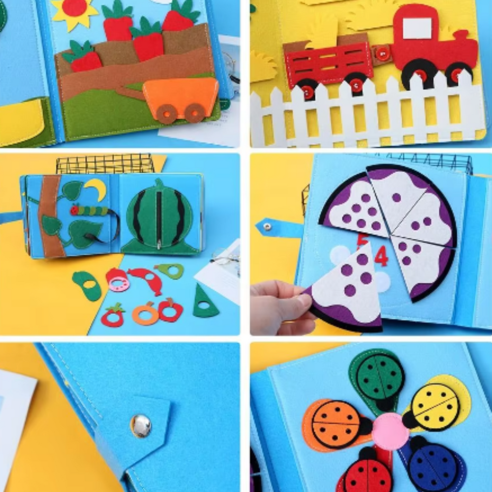 Bildungs-Filz-Bauernhofbuch – Spielerisch Tiere auf dem Bauernhof Entdecken (Kleinkinder 2–5 Jahre)