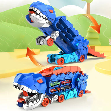Dino Transporter Auto – Speelgoedtruck voor Kinderen met Dinofiguren, Duurzaam Kunststof, Creatief Spel-More For Mini