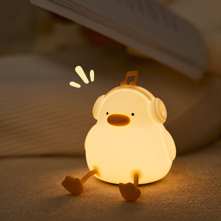 Nachtlicht Ente mit Touch-Bedienung – USB-aufladbar, warmes Licht, Silikon | Kinderzimmerlampe