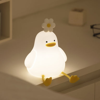 Nachtlicht Ente mit Touch-Bedienung – USB-aufladbar, warmes Licht, Silikon | Kinderzimmerlampe
