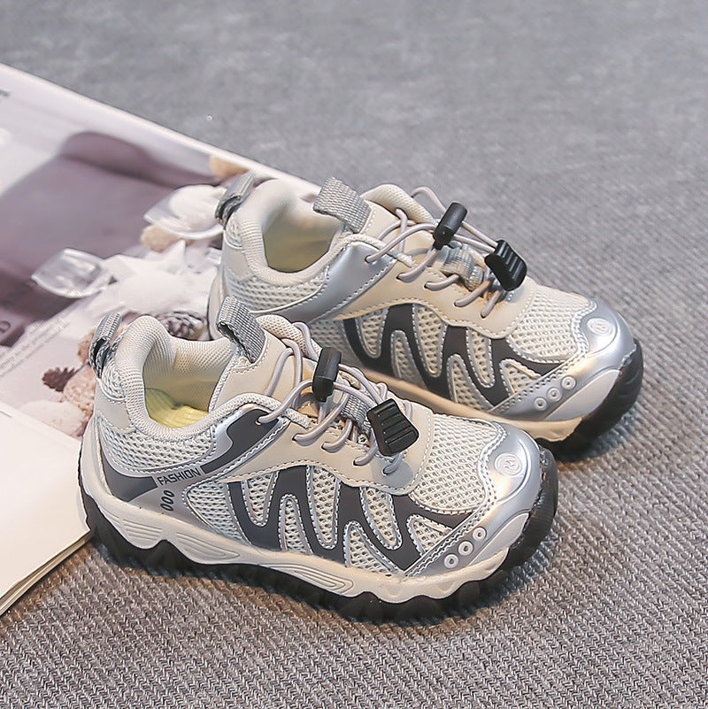 Kindersneaker aus Mesh mit rutschfester Sohle – Gummizug, verstärkte Spitze | Sportschuhe