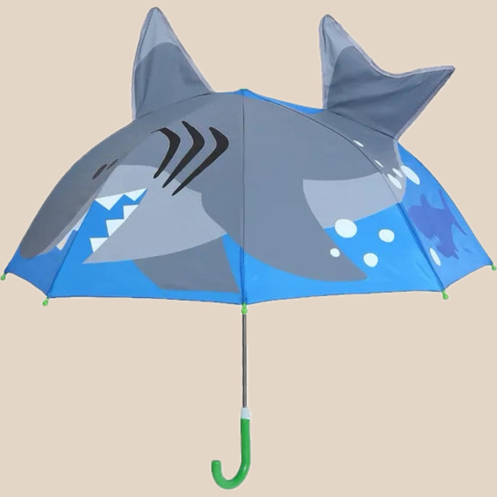 Kinderregenschirm mit Cartoons – Weiß/Schwarz/Rosa/Gelb/Blau/Rot, Fröhlich, Leicht, Wasserdicht und Sicher