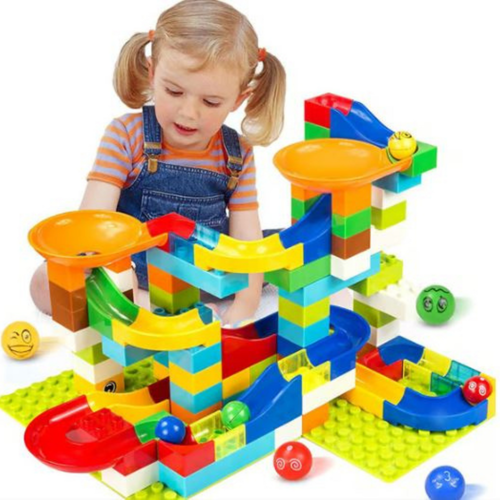 Creative Marbles Murmelbahn Bau-Set – Pädagogisches Spielzeug für Kinder ab 3 Jahren