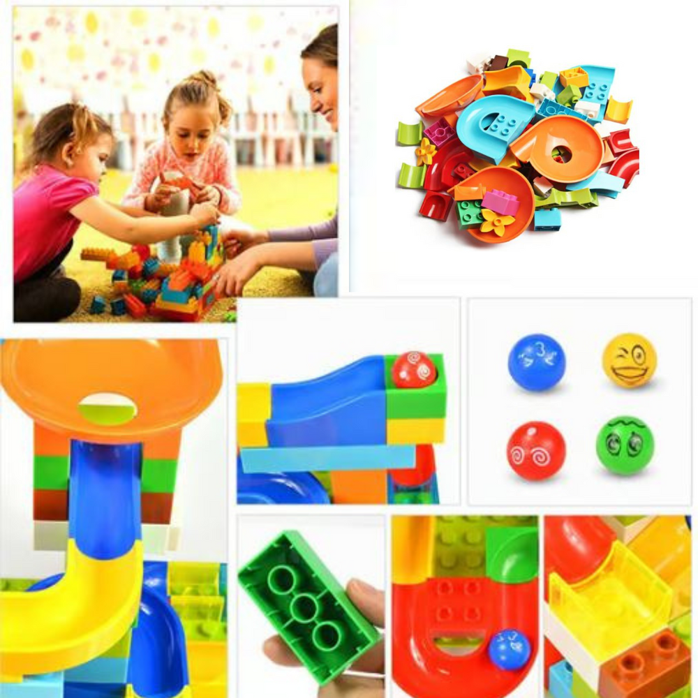 Creative Marbles Murmelbahn Bau-Set – Pädagogisches Spielzeug für Kinder ab 3 Jahren