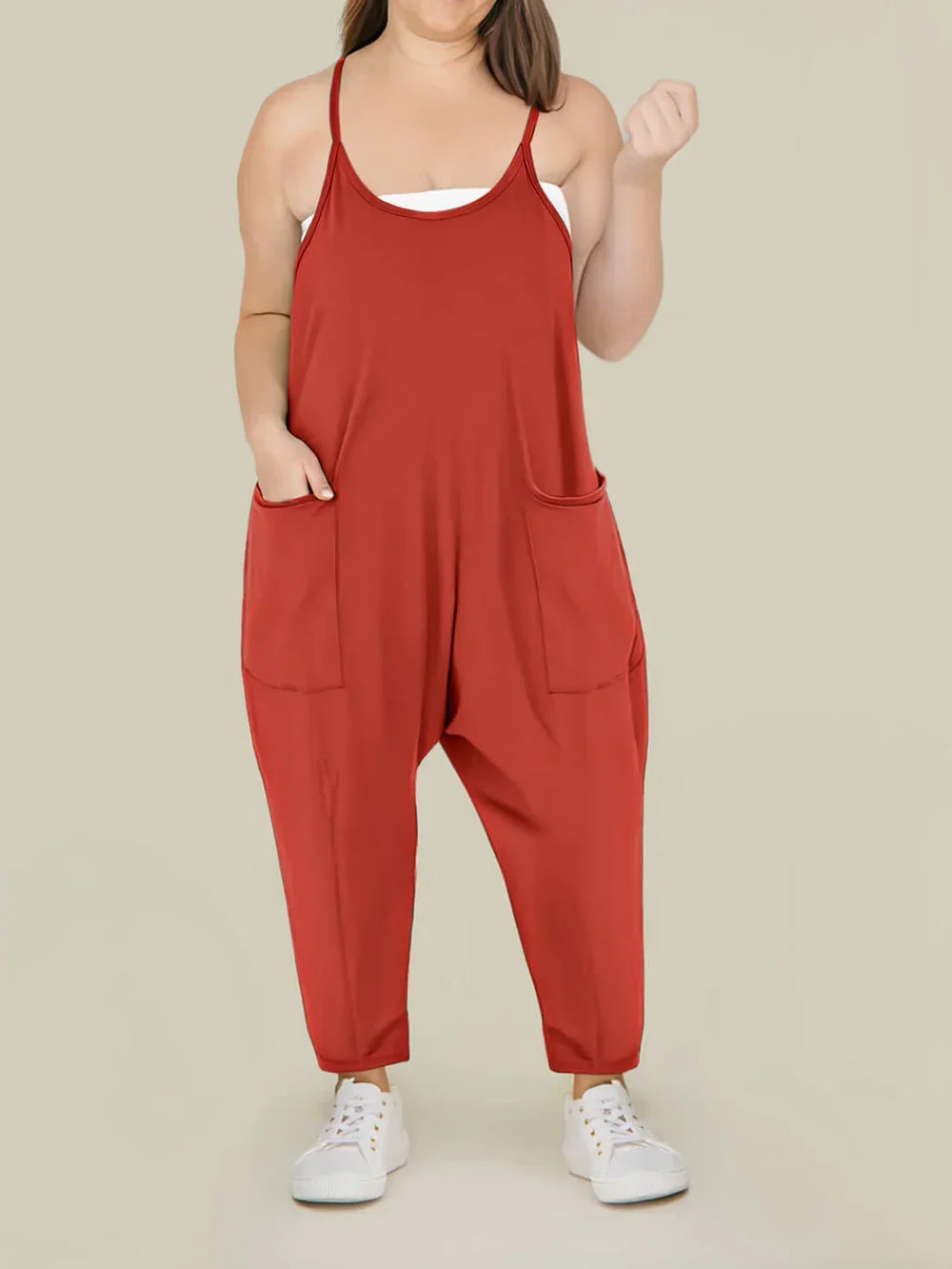 Umstandsjumpsuit mit großen Taschen – lockere Passform, weicher Baumwollmix | Schwangerschaftsmode