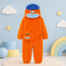 Kinder-Onesie mit Monsterdesign und Kapuze – weicher Stoff, lockere Passform | Kostüm-Overall
