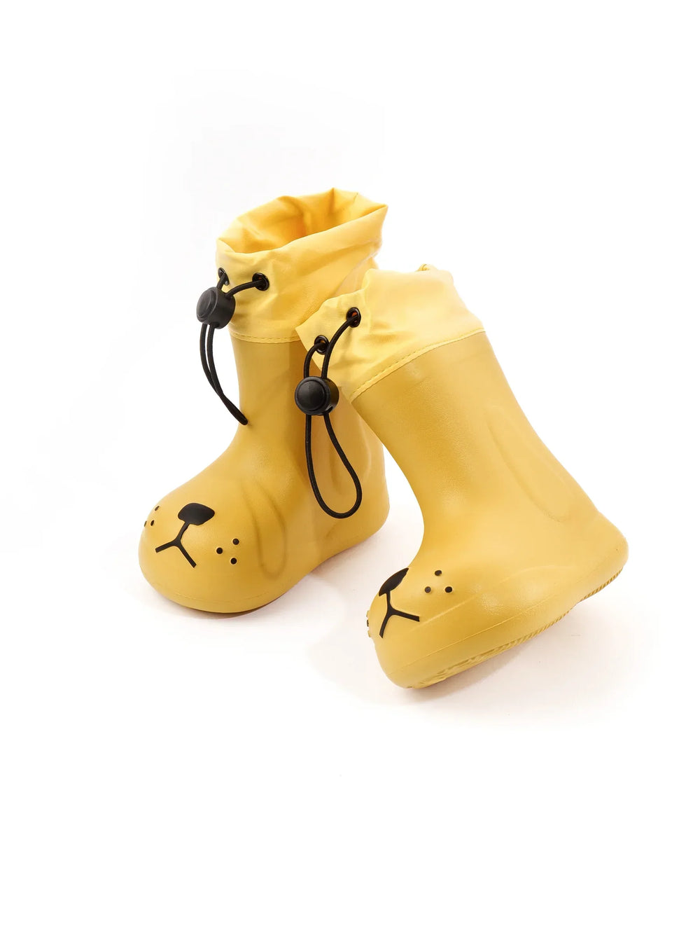 Gummistiefel mit Hundegesicht an der Spitze – wasserdichtes PVC, rutschfeste Sohle | Kinderstiefel