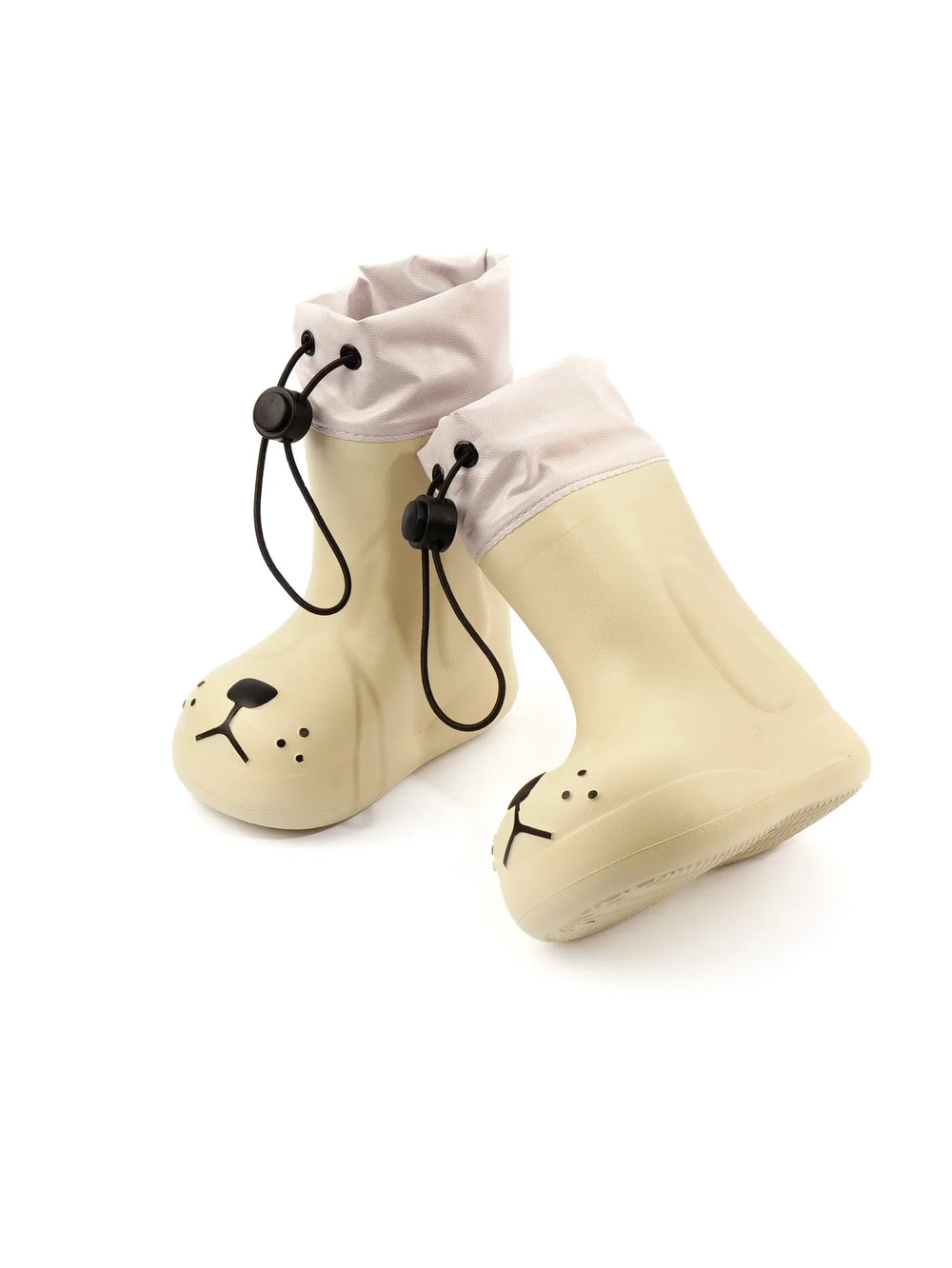 Gummistiefel mit Hundegesicht an der Spitze – wasserdichtes PVC, rutschfeste Sohle | Kinderstiefel