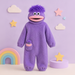 Kinder-Onesie mit Monsterdesign und Kapuze – weicher Stoff, lockere Passform | Kostüm-Overall