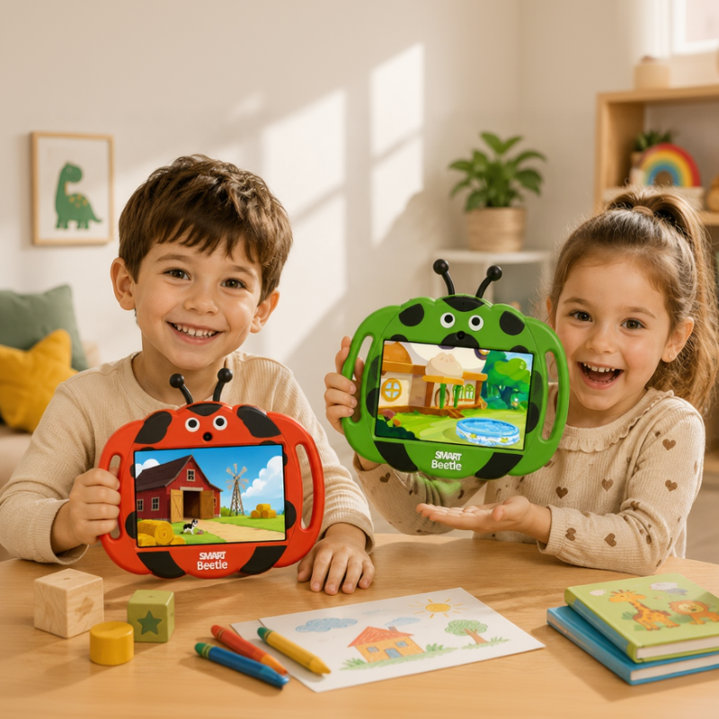 Kindertablet 7 Zoll (Android 13) – mit stoßfester Hülle & Kindersicherung