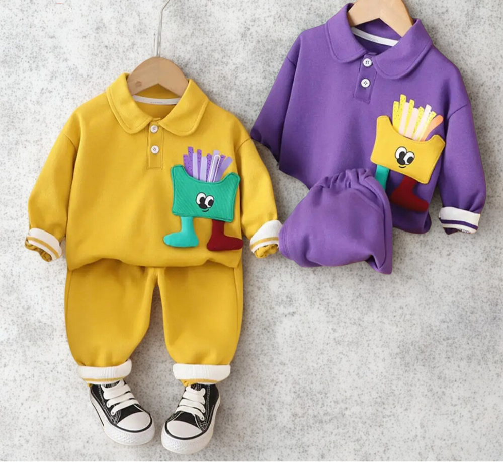 Weiche Unisex-Kleinkind-Set, 2-teilig – Komfortables Baumwoll-Outfit 0–3 Jahre | Atmungsaktiv & Hautfreundlich