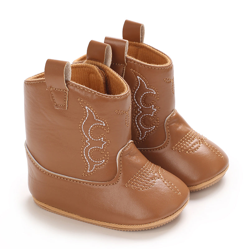 Baby Cowboystiefel für Mädchen – Weiche Fransenstiefel mit rutschfester Sohle (0–2 Jahre)