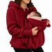 Tragejacke 2-in-1 für Mama und Baby – weiches Fleece, Kapuze, Reißverschluss | Babytrage-Hoodie