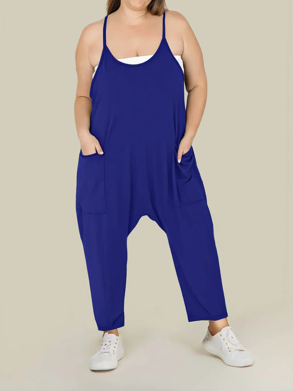 Umstandsjumpsuit mit großen Taschen – lockere Passform, weicher Baumwollmix | Schwangerschaftsmode