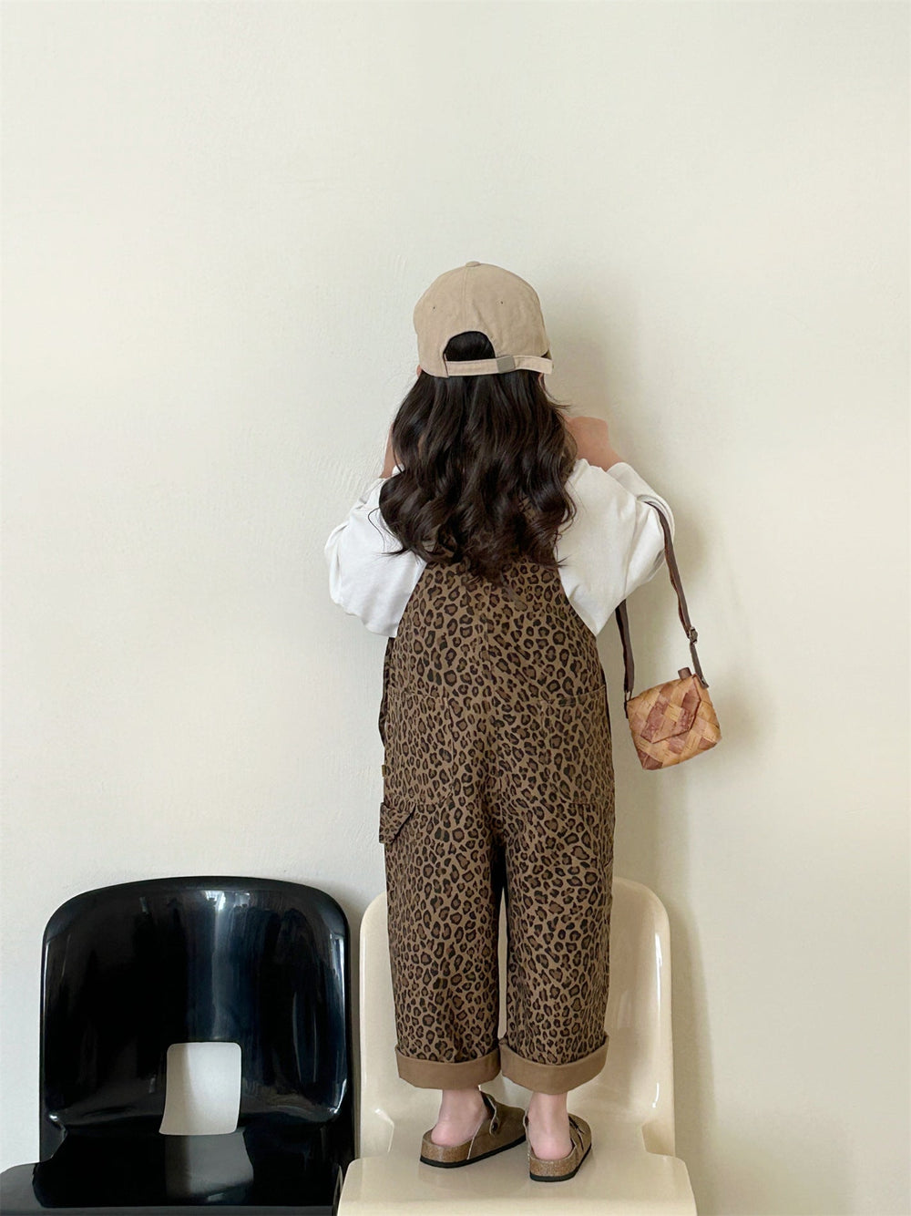 Tuinbroek met Luipaardprint - Bissau Meisjes, Bruin, Katoen, Maat 1-7 Jaar-More For Mini