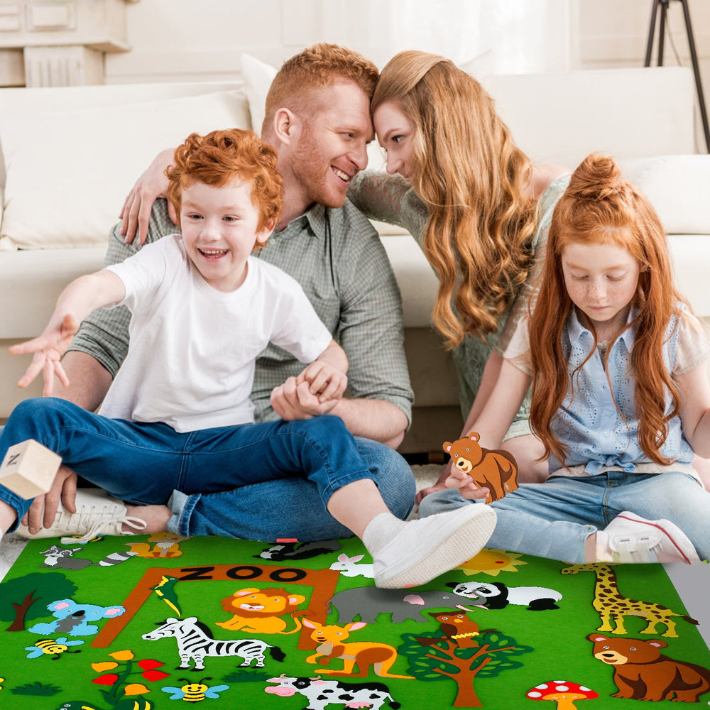 Interaktives Filzspielbrett – Zoo oder Bauernhof, Pädagogisches Spielzeug, Kreativ & Wiederverwendbar, +1 Jahr