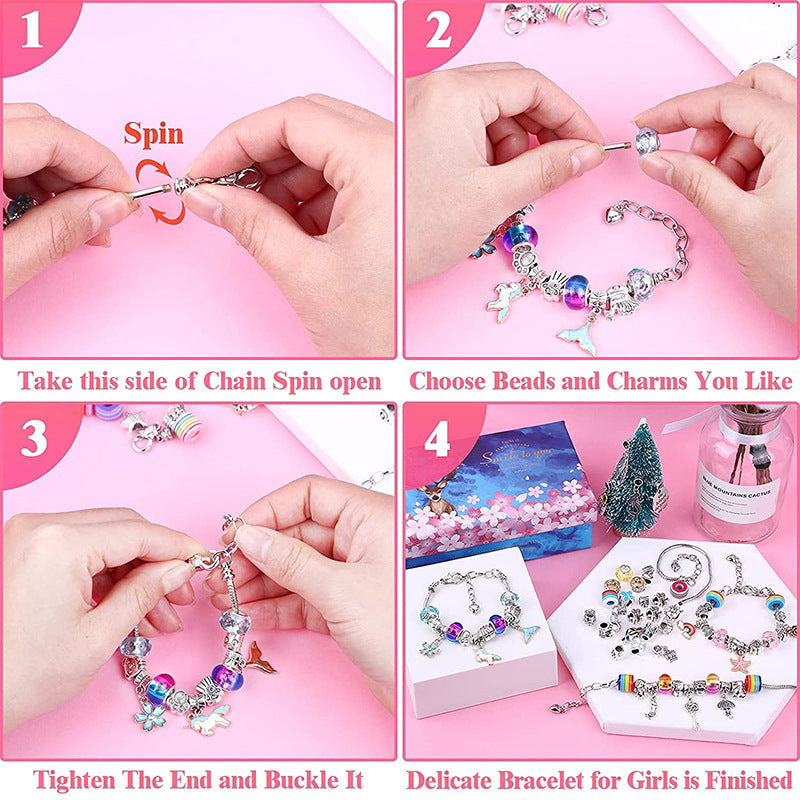 DIY Armbänder Kreations-Set für Kinder – Perlen & Charm-Set