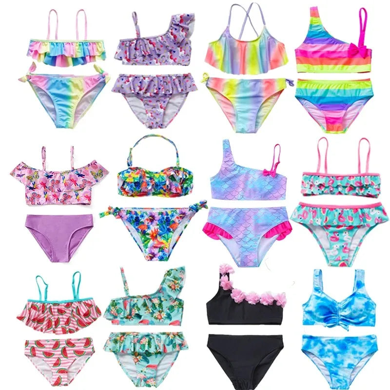 Mädchen Tankini Badeanzug Meerjungfrauen-Print – Sommer Strandkleidung | 3-12 J.