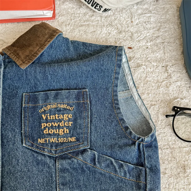 Kinder-Jeansweste – Denim Bodywarmer Ärmellos – Vintage Look (9 Monate–6 Jahre)