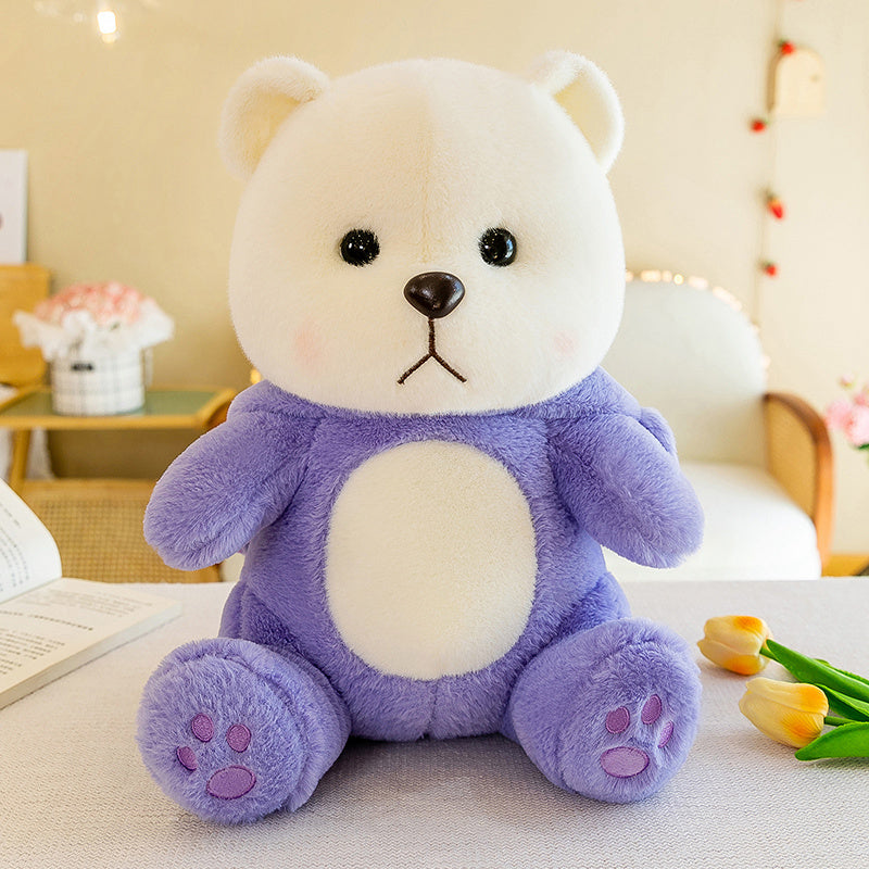 Plüsch-Teddybär 2-in-1 mit abnehmbarer Mütze – weiche Füllung, Handwäsche | Stofftier