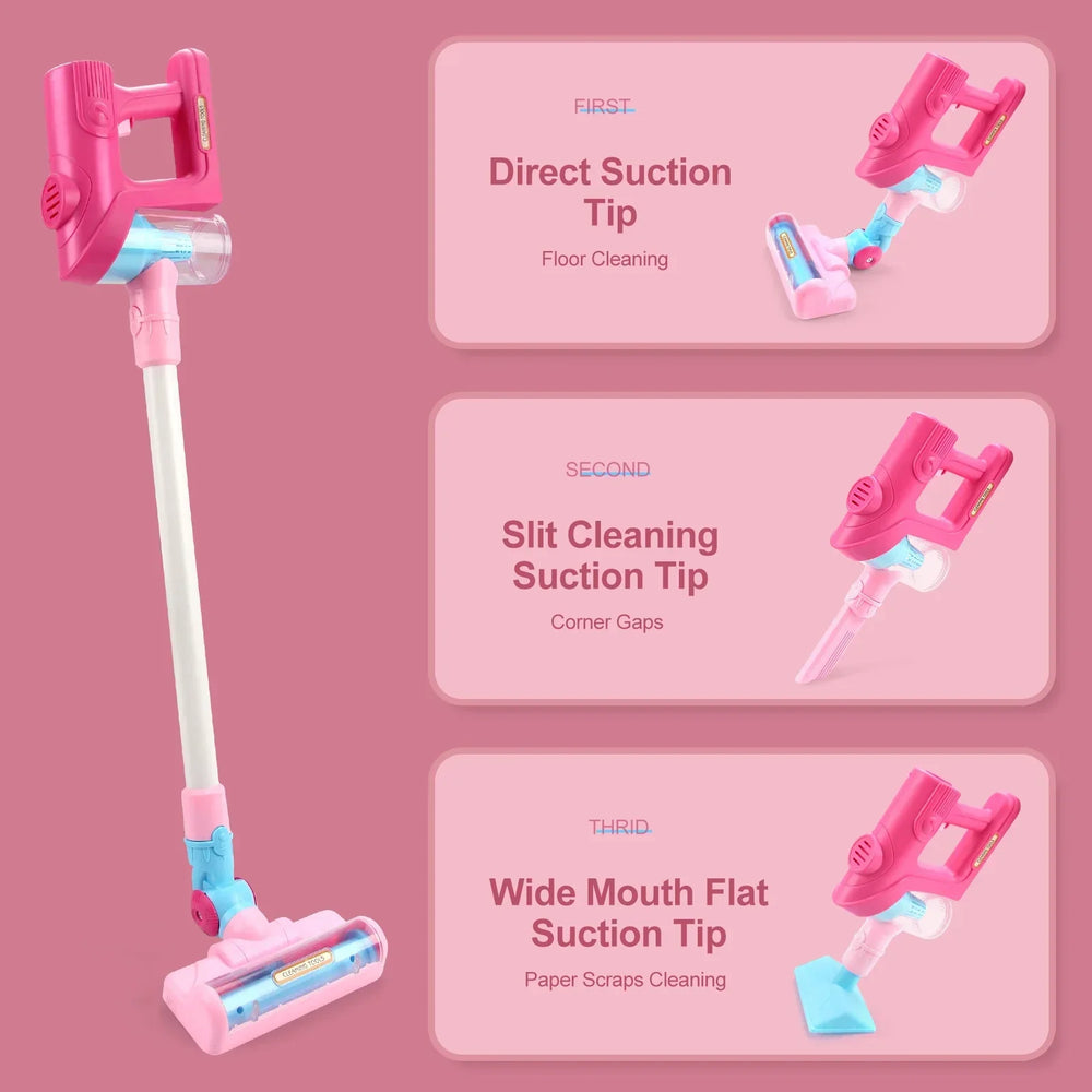 Spielstaubsauger für Kinder – Realistische Geräusche & Licht | Pädagogisches Rollenspiel