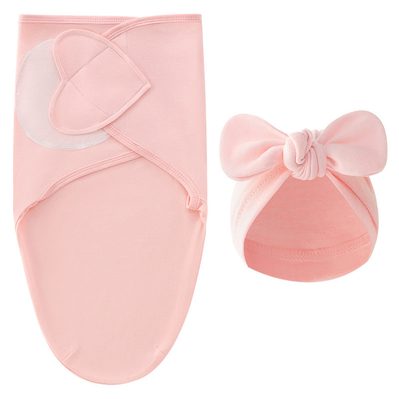 Inbakerdoek & Mutsje – DreamNest Luxe, Unisex, Grau/Grün/Rosa/Weiß/Braun, Baumwolle, Neugeborene