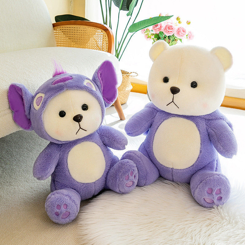 Plüsch-Teddybär 2-in-1 mit abnehmbarer Mütze – weiche Füllung, Handwäsche | Stofftier