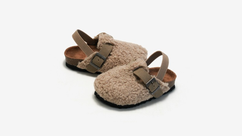 Instappers met Wol - Luanda Unisex, Beige/Bruin, Schapenvacht, Maat 20-34-More For Mini