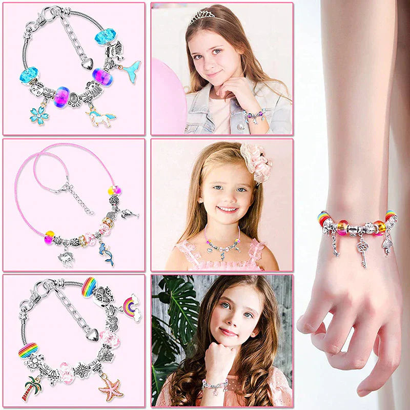 DIY Armbänder Kreations-Set für Kinder – Perlen & Charm-Set
