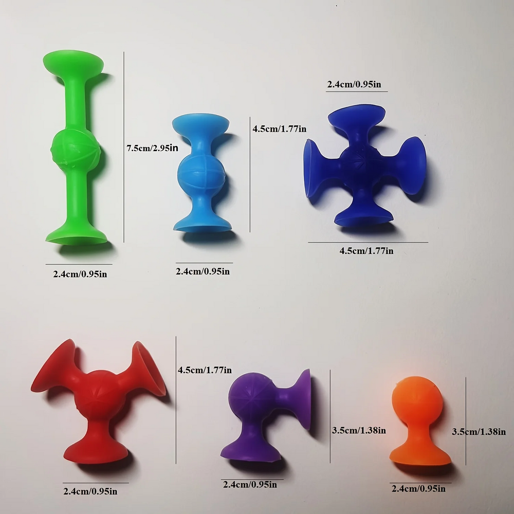 CleverPlay Saugspielzeug – Pädagogisches Bau & Konstruktionsspielzeug für Kinder