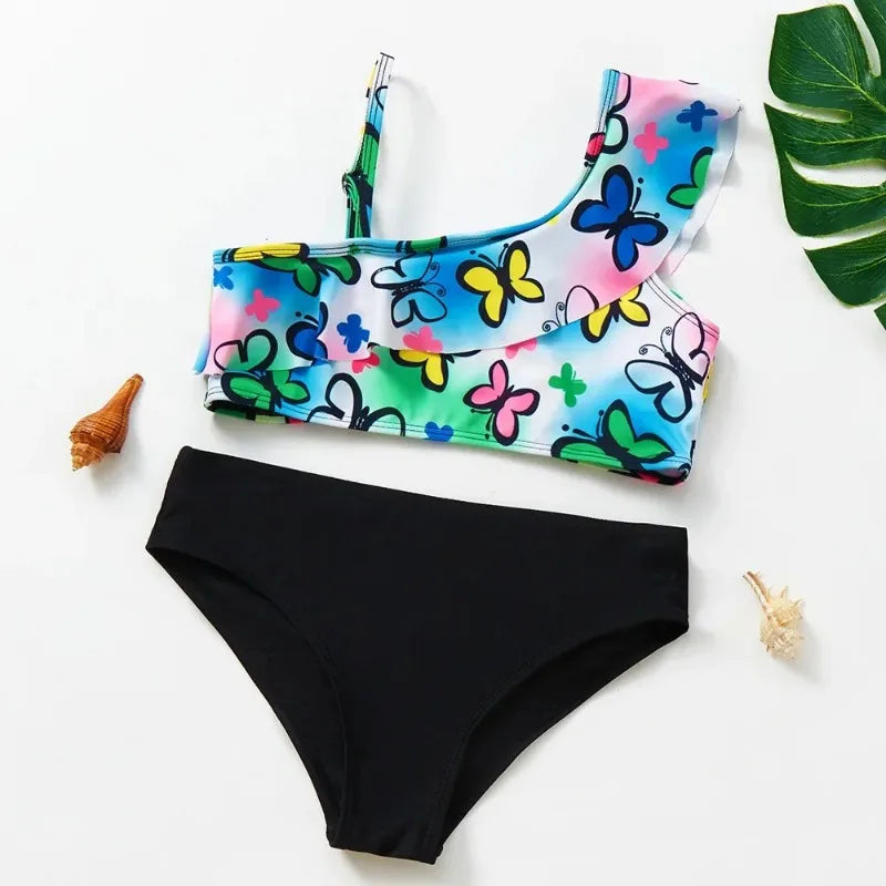 Mädchen Tankini Badeanzug Meerjungfrauen-Print – Sommer Strandkleidung | 3-12 J.